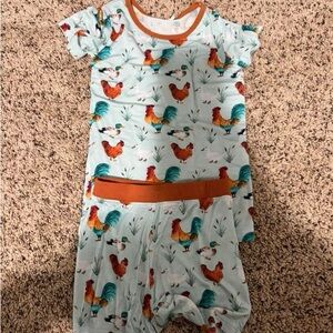 Kids' Chicken Print Pajama Set